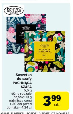 Saszetka zapachowa jasmin i drzewo sandałowe Pachnąca szafa promocja w Carrefour Market