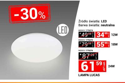 Lampa LUCAS LED neutralna 24W promocja w Merkury Market