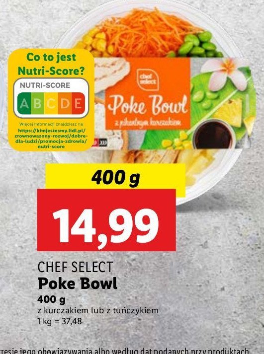 Poke bowl z tuńczykiem Chef select promocja