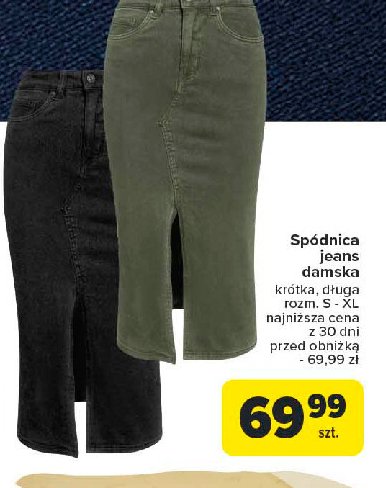 Spódnica damska jeans rozm. s-xl promocja w Carrefour