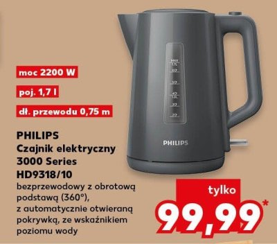 Czajnik elektryczny 3000 Series HD9318/10 promocja w Kaufland