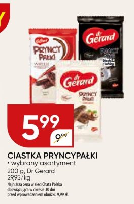 Ciastka pryncypałki Dr Gerard promocja w Chata Polska