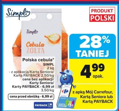 Polska cebula Simpl promocja w Carrefour