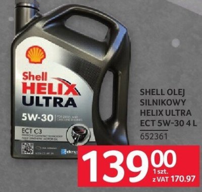 Olej silnikowy Shell Helix Ultra ECT 5W-30 4 L promocja w Selgros