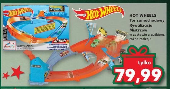 Tor samochodowy rywalizacja mistrzów Hot wheels promocja w Kaufland