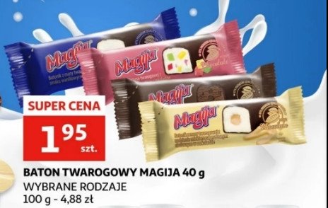 Batonik z masy twarogowej z kawałkami galaretki w czekoladzie Magija promocja