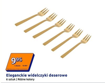 Eleganckie widelczyki deserowe 6 szt. promocja w Action