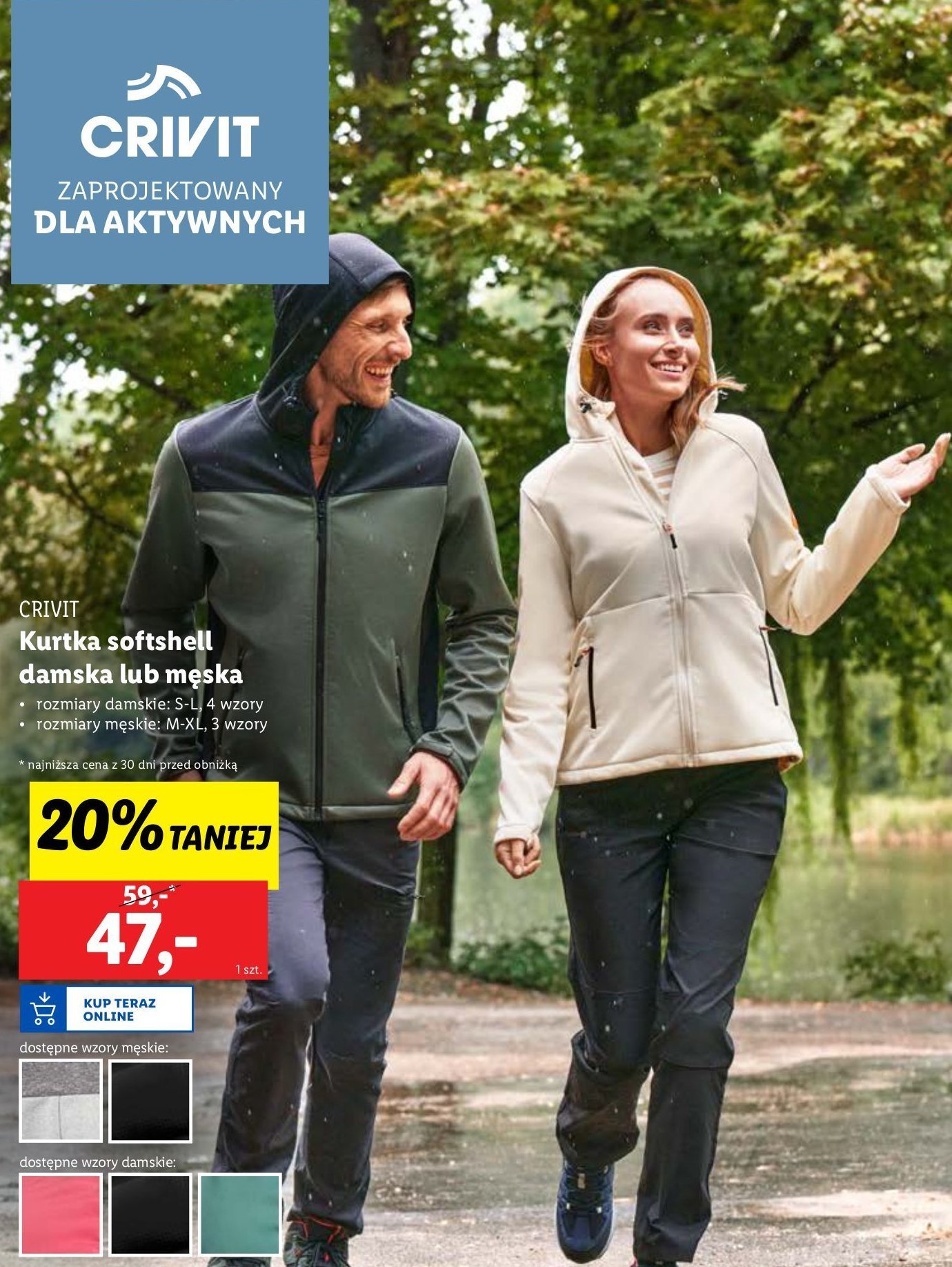 Kurtka softshell męska m-xl Crivit promocja