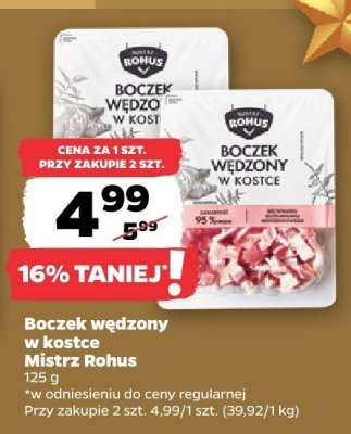 Boczek wędzony w kostce Mistrz Rohus promocja w Netto