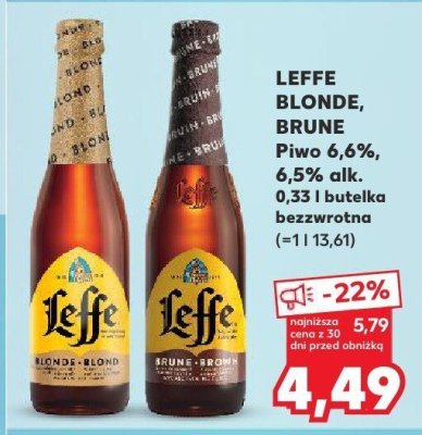 Piwo Leffe Brune  promocja w Kaufland