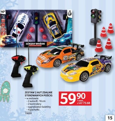 Zestaw 2 aut zdalnie sterowanych pościg promocja w Selgros
