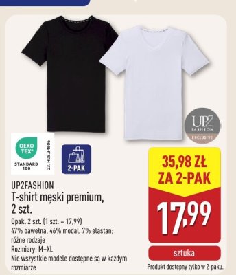 T-shirt męski premium 2 szt. promocja w Aldi