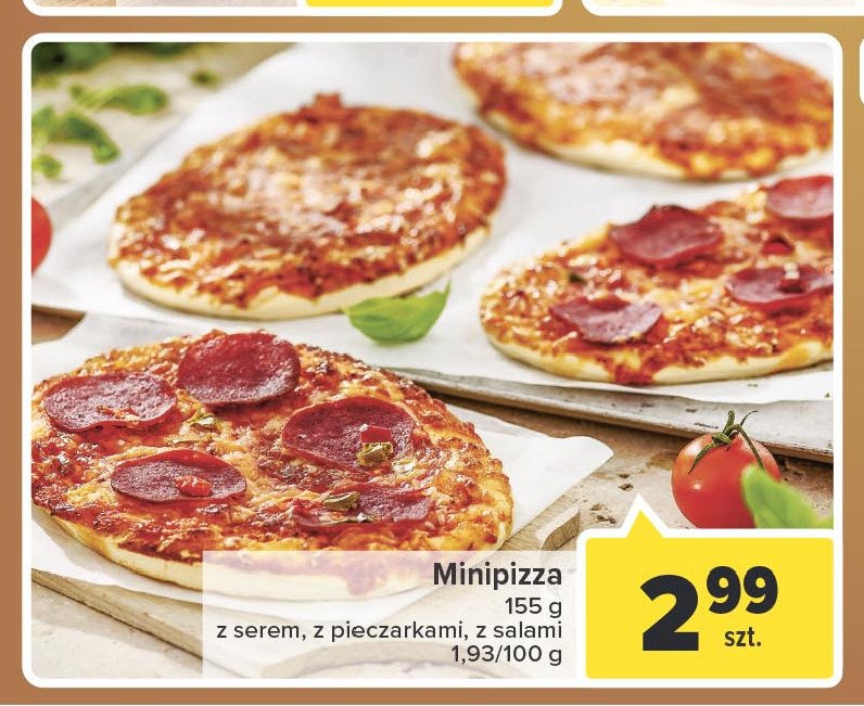 Mini pizza z salami promocja