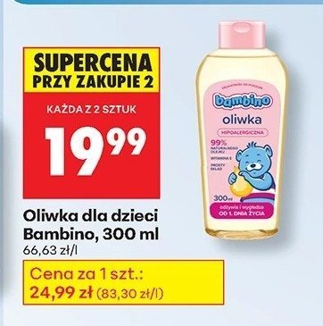 Oliwka dla dzieci 300ml promocja w Biedronka