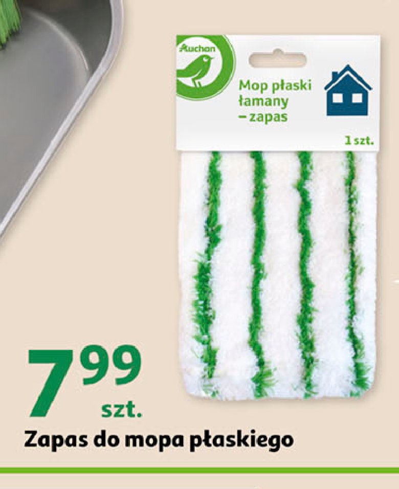 Mop płaski łamany zapas Auchan na co dzień (logo zielone) promocja