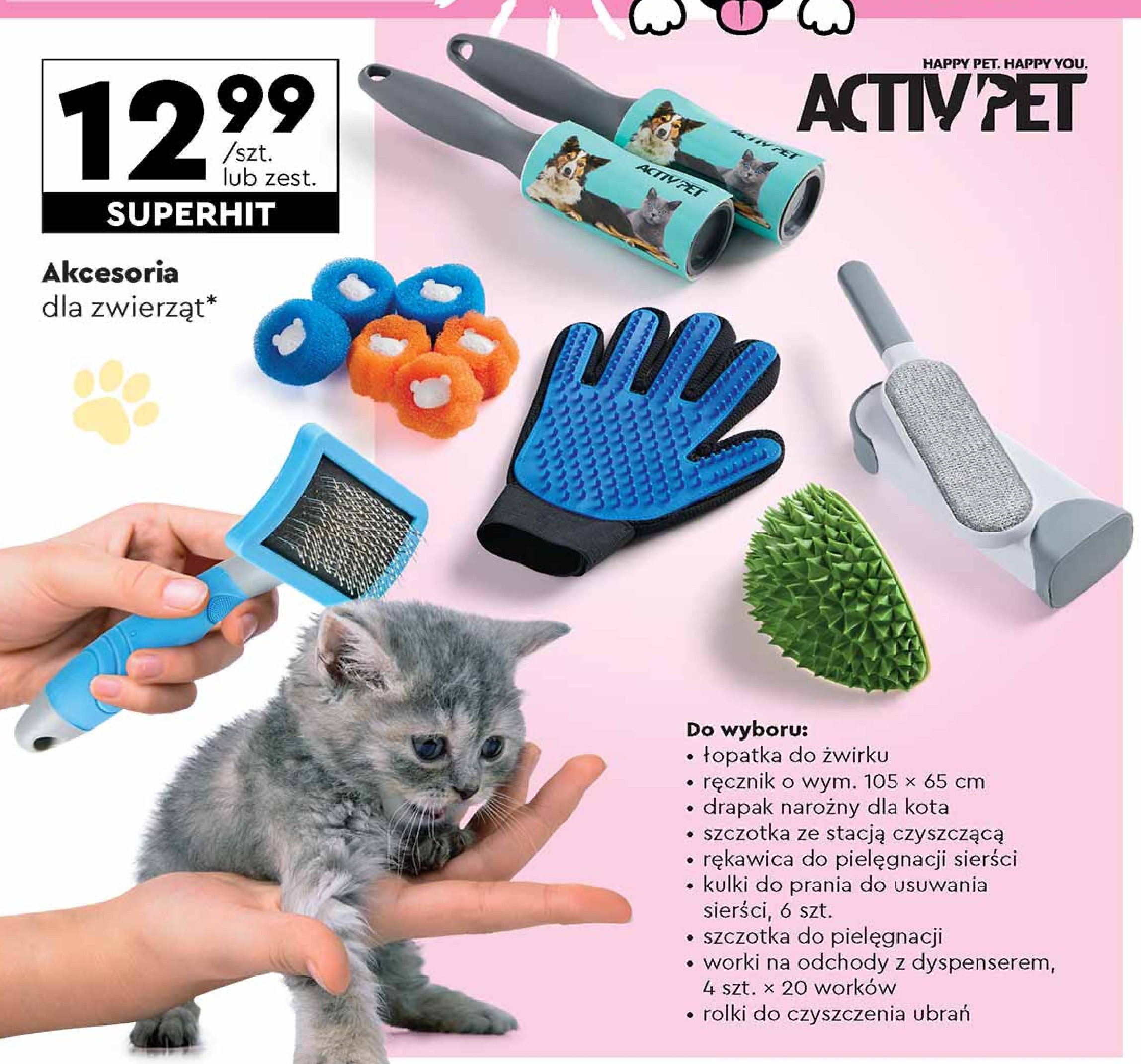 Rękawica do czesania Activ pet promocja