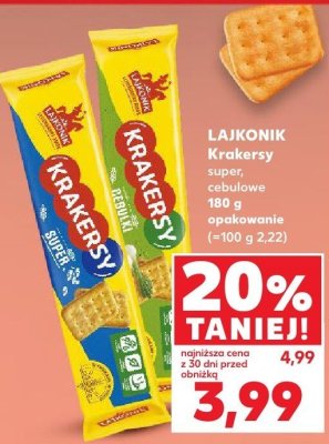 Krakersy super cebulkowe Lajkonik promocja w Kaufland