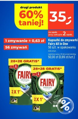 Kapsułki do zmywarki Fairy All in One promocja w Dealz