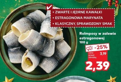Rolmopsy w zalewie estragonowej 100 g promocja w Kaufland