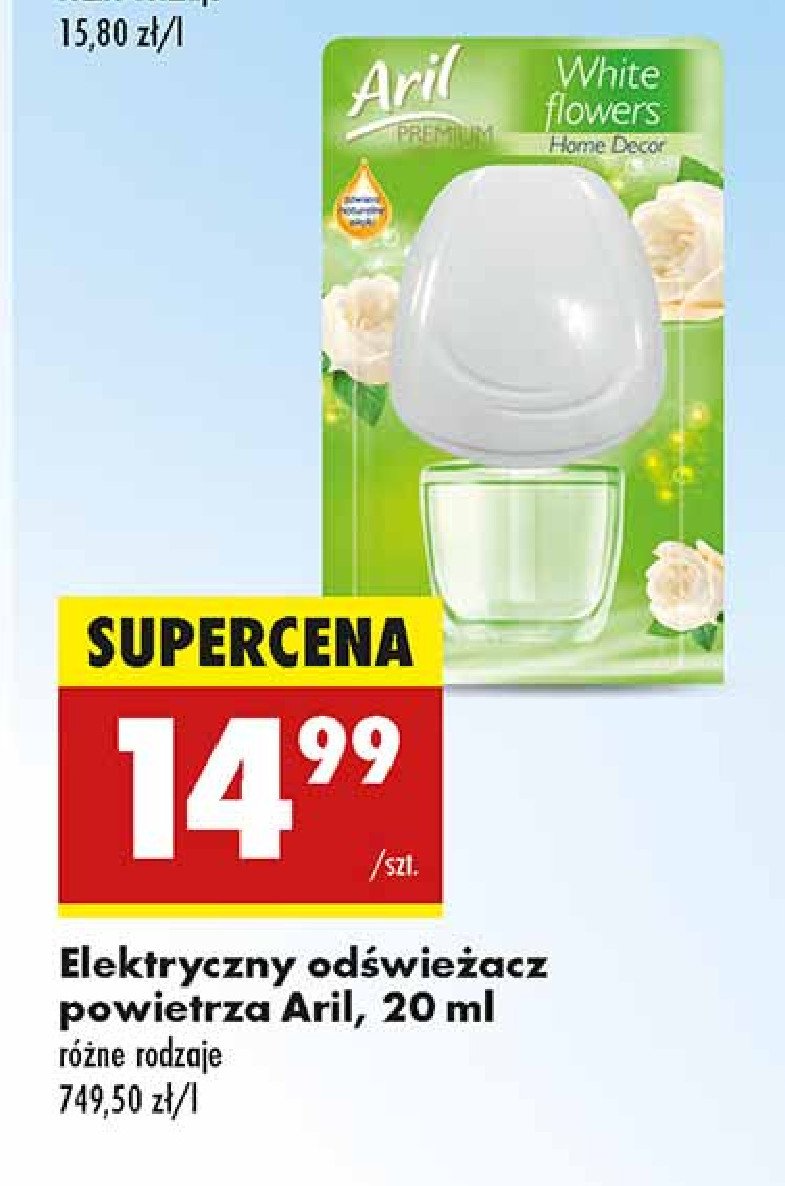 Odświeżacz powietrza white flowers Aril promocja