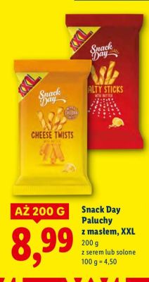 Chipsy Snack Day Paluszki z masłem, XXL promocja w Lidl