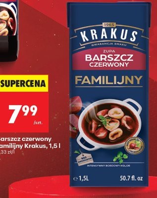 Barszcz czerwony familijny 1,5 l promocja w Biedronka