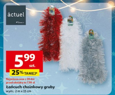 Łańcuch choinkowy gruby promocja w Auchan
