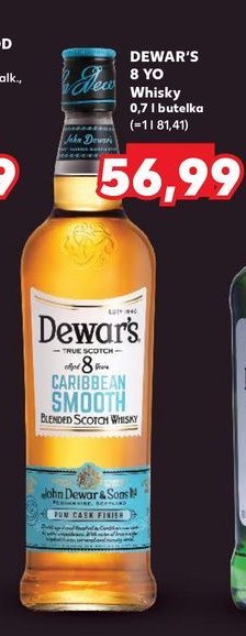 Whisky Dewar's 8 caribbean smooth promocja