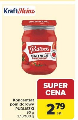 Koncentrat pomidorowy PUDLISZKI 90 g promocja w Carrefour