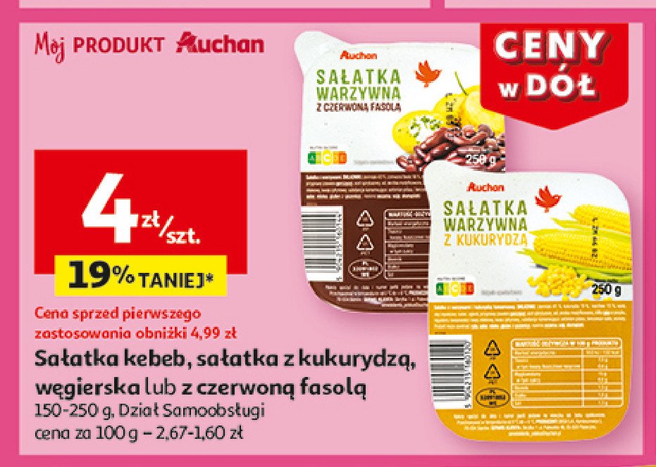 Sałatka kebab Auchan promocja w Auchan