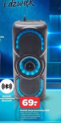 Głośnik bezprzewodowy RGB promocja w Netto