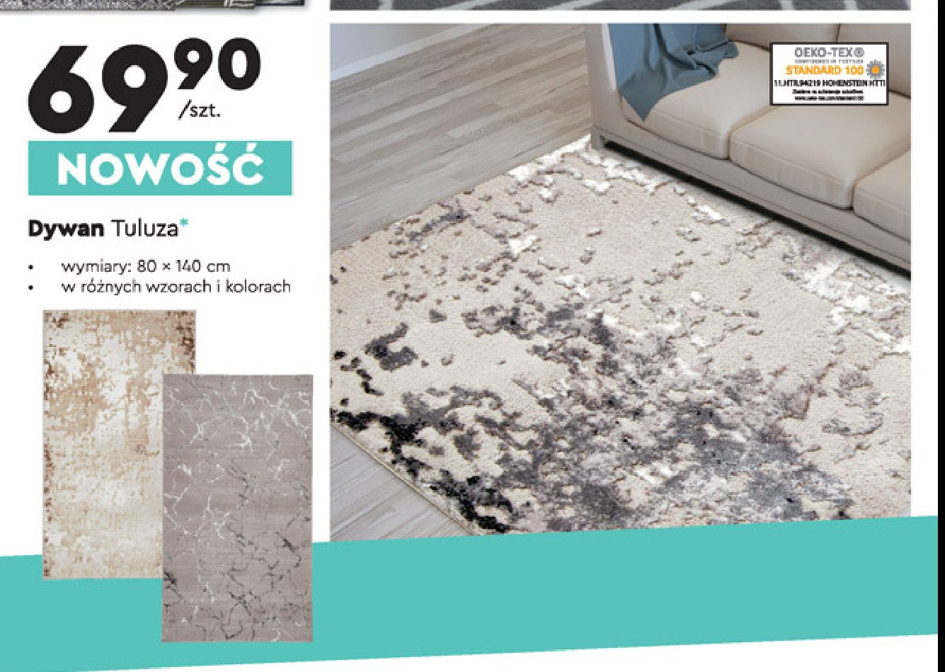 Dywan tuluza 80 x 140 cm promocja