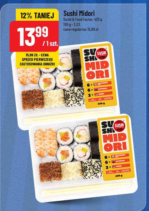 Sushi midori Sushi 4you promocja