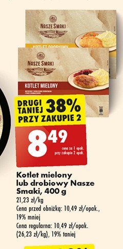 Kotlet drobiowy z marchewką i groszkiem i puree ziemniaczanym Nasze smaki promocja