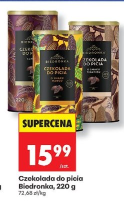 Czekolada do picia Biedronka Classic promocja w Biedronka