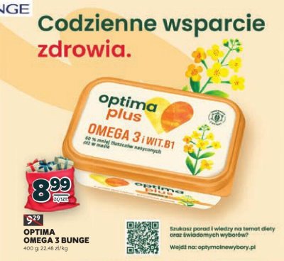 Margaryna Optima Omega 3 Bunge promocja w Stokrotka