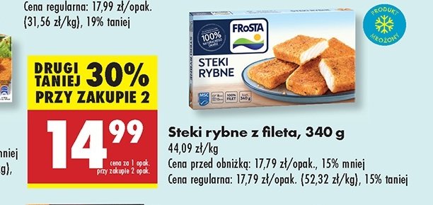 Steki rybne z fileta Frosta promocja
