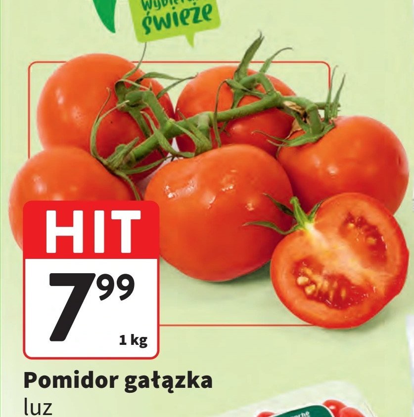 Pomidory gałązka promocja w Intermarche