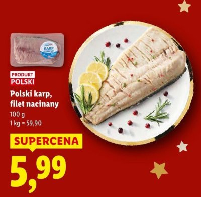 Karp polski, filet nacinany promocja w Lidl