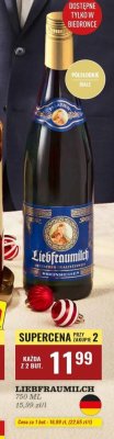 Piwo Liebfraumilch 750 ML promocja w Biedronka