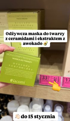 Maska do twarzy Rich & Comfy Regeneration avocado + ceramides promocja w Hebe
