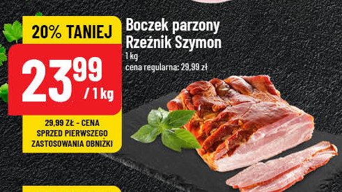 Boczek parzony Rzeźnik szymon poleca promocja