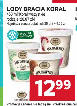 Lody miętowe z czekoladą Bracia koral lody jak dawniej promocja