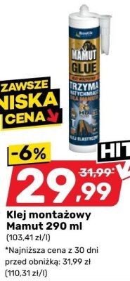 Klej montażowy Mamut 290 ml promocja w Bricomarche