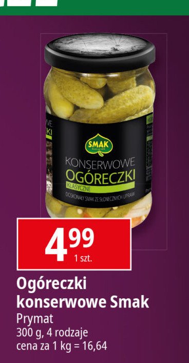 Ogóreczki konserwowe Smak promocja w Leclerc