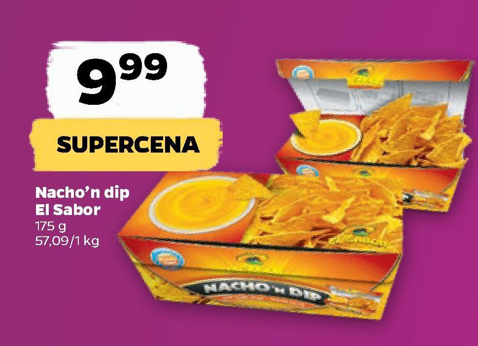 Chipsy nacho + dip El sabor promocja