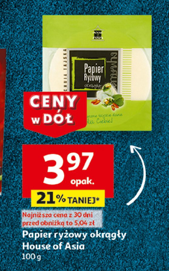 Papier ryżowy okrągły House of asia promocja w Auchan