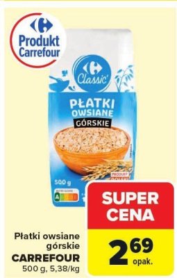 P艂atki owsiane g贸rskie promocja w Carrefour