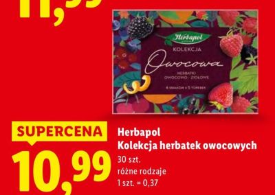 Kolekcja herbatek owocowych  promocja w Lidl