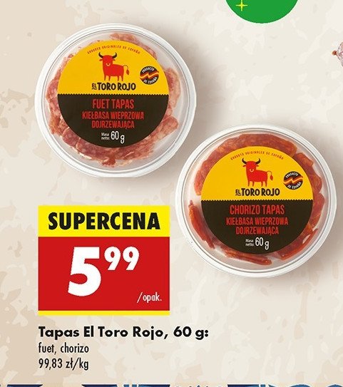 Tapas fuet El toro rojo promocja w Biedronka